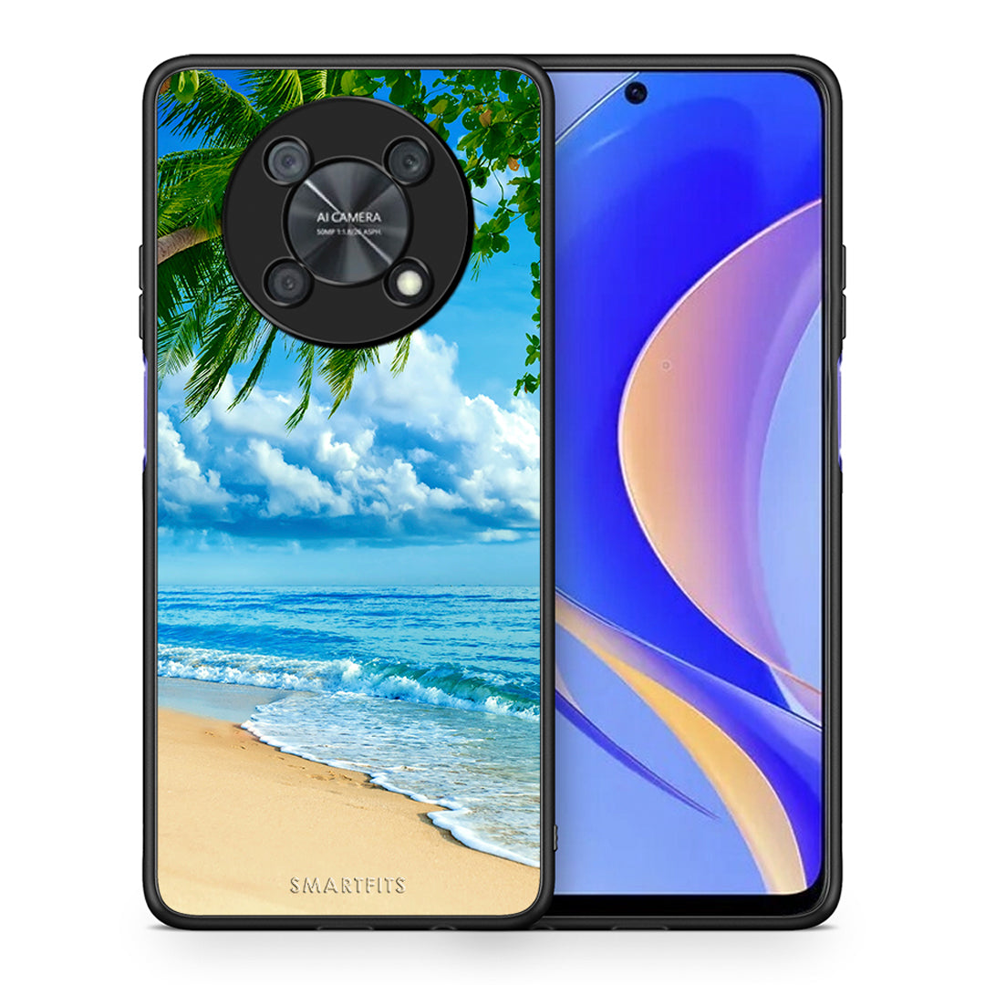 Θήκη Huawei Nova Y90 Beautiful Beach από τη Smartfits με σχέδιο στο πίσω μέρος και μαύρο περίβλημα | Huawei Nova Y90 Beautiful Beach case with colorful back and black bezels