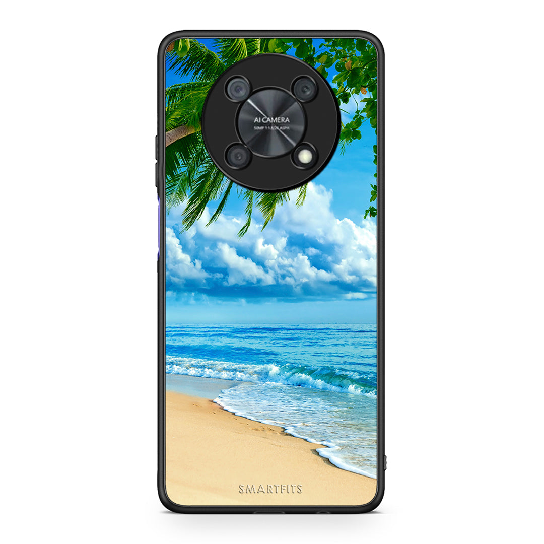 Huawei Nova Y90 Beautiful Beach θήκη από τη Smartfits με σχέδιο στο πίσω μέρος και μαύρο περίβλημα | Smartphone case with colorful back and black bezels by Smartfits