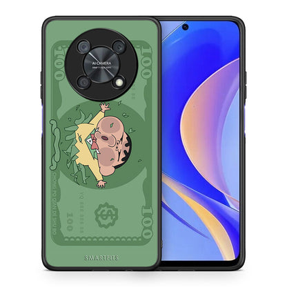 Θήκη Αγίου Βαλεντίνου Huawei Nova Y90 Big Money από τη Smartfits με σχέδιο στο πίσω μέρος και μαύρο περίβλημα | Huawei Nova Y90 Big Money case with colorful back and black bezels
