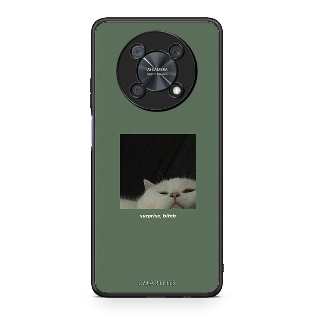 Huawei Nova Y90 Bitch Surprise θήκη από τη Smartfits με σχέδιο στο πίσω μέρος και μαύρο περίβλημα | Smartphone case with colorful back and black bezels by Smartfits