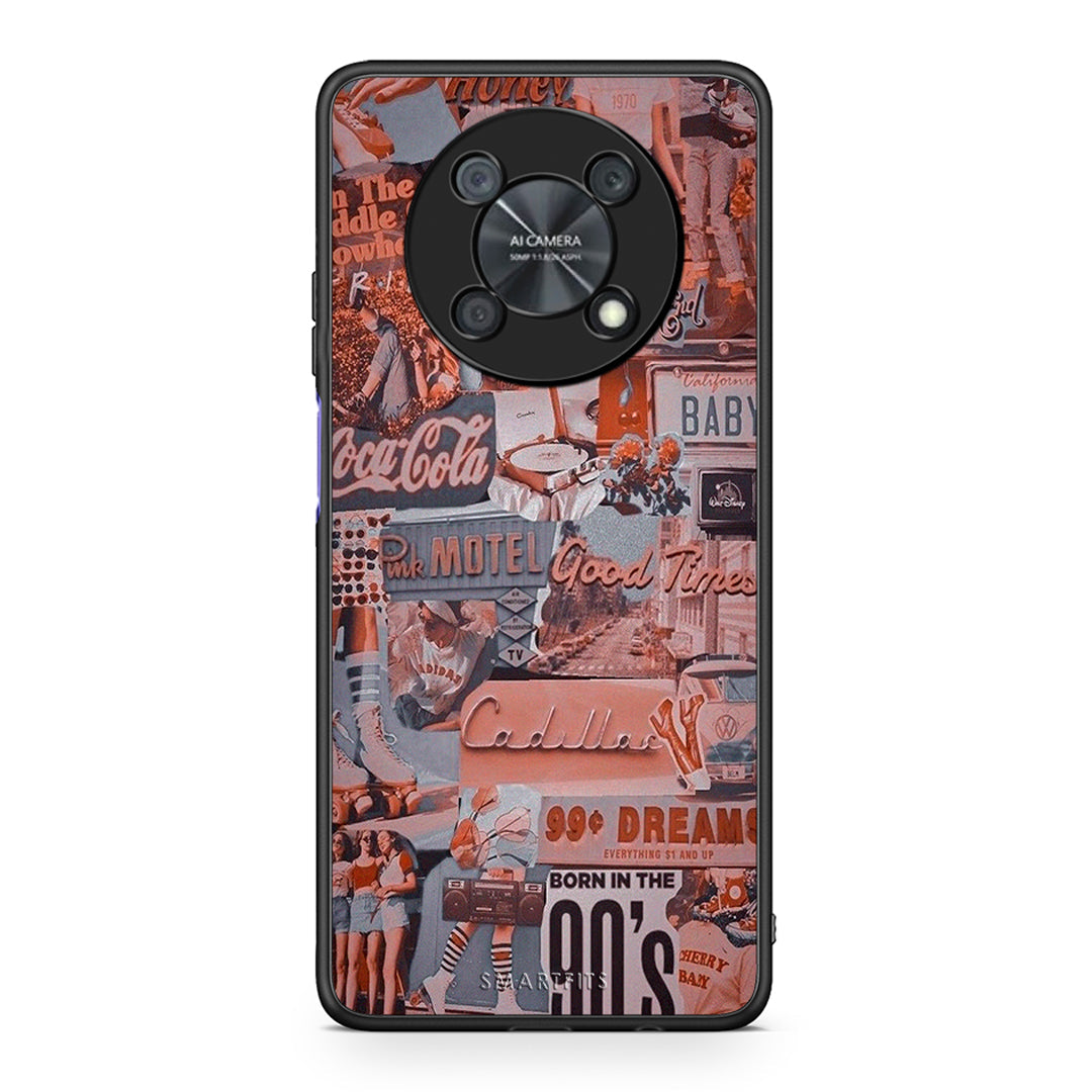 Huawei Nova Y90 Born In 90s θήκη από τη Smartfits με σχέδιο στο πίσω μέρος και μαύρο περίβλημα | Smartphone case with colorful back and black bezels by Smartfits