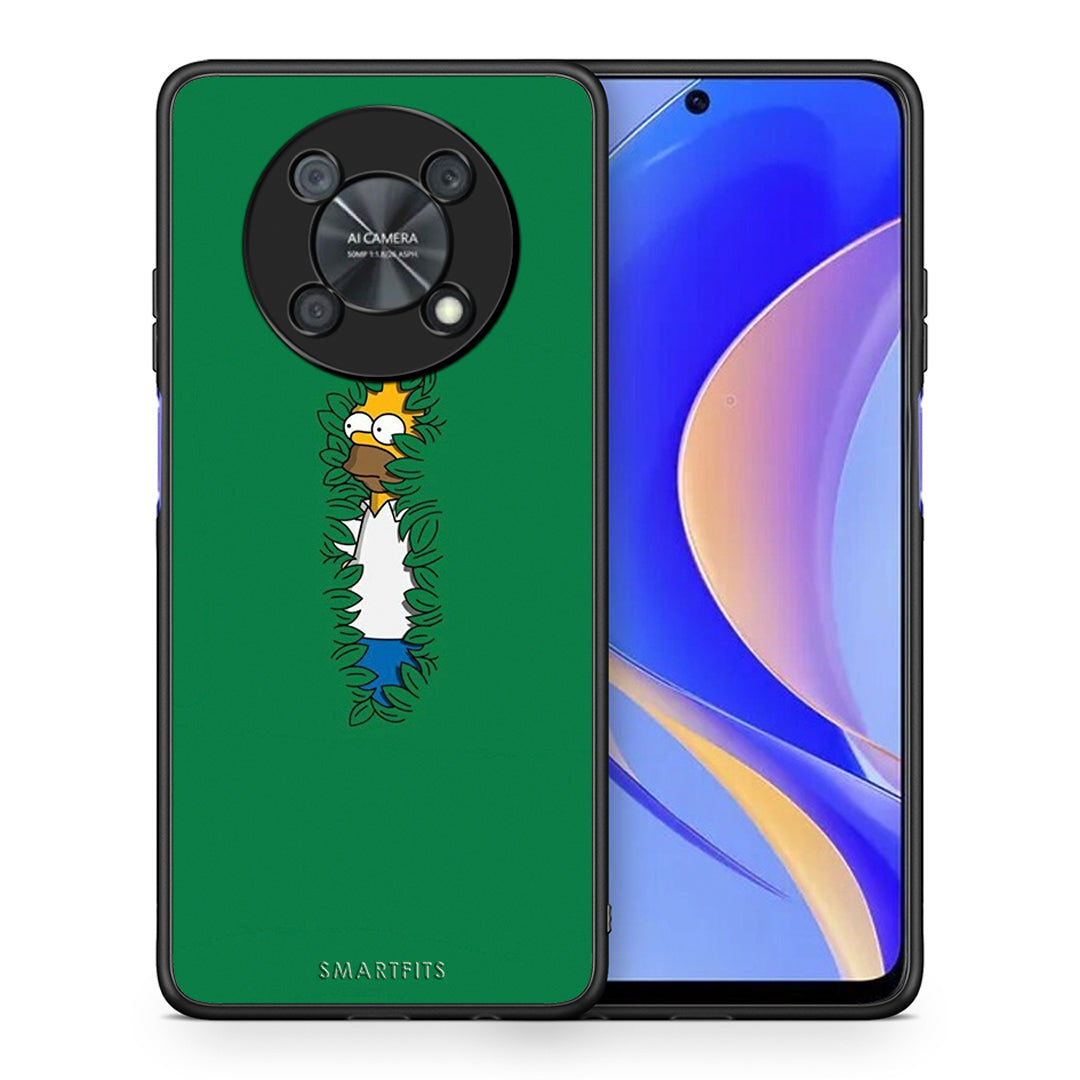 Θήκη Αγίου Βαλεντίνου Huawei Nova Y90 Bush Man από τη Smartfits με σχέδιο στο πίσω μέρος και μαύρο περίβλημα | Huawei Nova Y90 Bush Man case with colorful back and black bezels