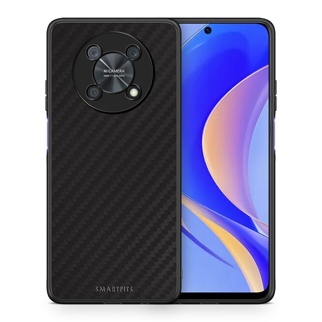 Θήκη Huawei Nova Y90 Black Carbon από τη Smartfits με σχέδιο στο πίσω μέρος και μαύρο περίβλημα | Huawei Nova Y90 Black Carbon case with colorful back and black bezels