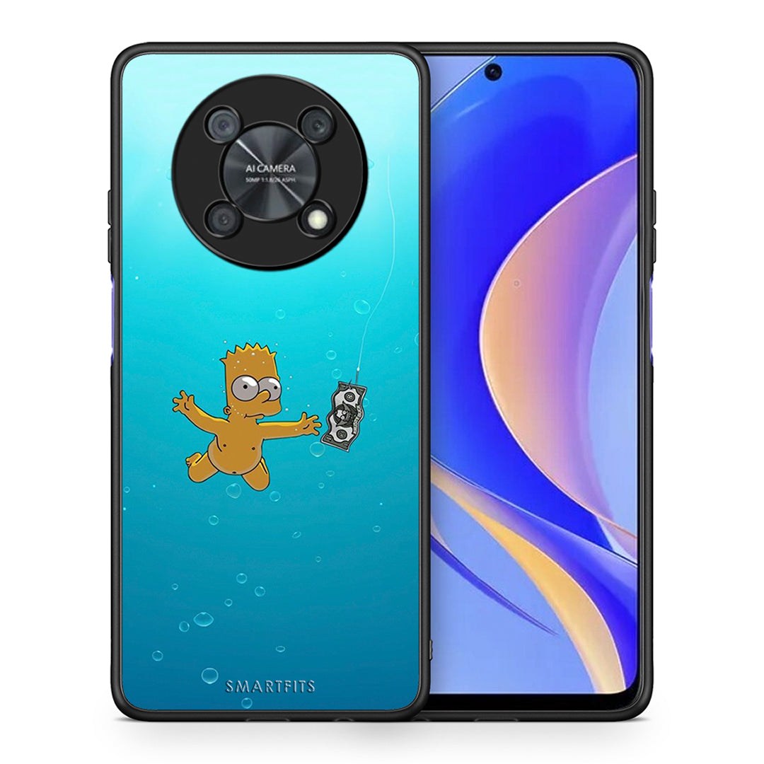 Θήκη Huawei Nova Y90 Chasing Money από τη Smartfits με σχέδιο στο πίσω μέρος και μαύρο περίβλημα | Huawei Nova Y90 Chasing Money case with colorful back and black bezels