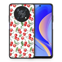 Thumbnail for Θήκη Huawei Nova Y90 Cherry Summer από τη Smartfits με σχέδιο στο πίσω μέρος και μαύρο περίβλημα | Huawei Nova Y90 Cherry Summer case with colorful back and black bezels