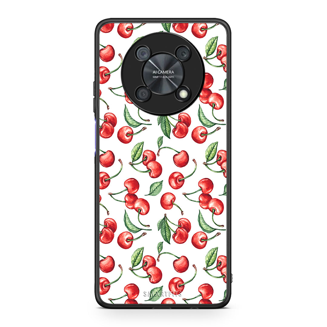 Huawei Nova Y90 Cherry Summer θήκη από τη Smartfits με σχέδιο στο πίσω μέρος και μαύρο περίβλημα | Smartphone case with colorful back and black bezels by Smartfits