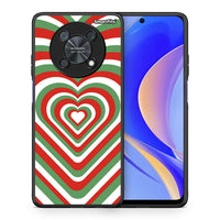 Thumbnail for Θήκη Huawei Nova Y90 Christmas Hearts από τη Smartfits με σχέδιο στο πίσω μέρος και μαύρο περίβλημα | Huawei Nova Y90 Christmas Hearts case with colorful back and black bezels