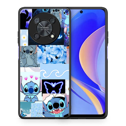 Θήκη Αγίου Βαλεντίνου Huawei Nova Y90 Collage Good Vibes από τη Smartfits με σχέδιο στο πίσω μέρος και μαύρο περίβλημα | Huawei Nova Y90 Collage Good Vibes case with colorful back and black bezels