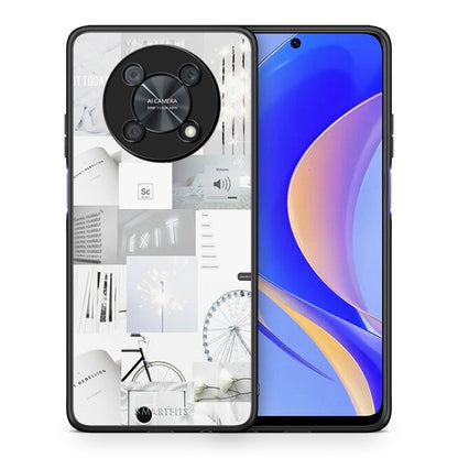 Θήκη Αγίου Βαλεντίνου Huawei Nova Y90 Collage Make Me Wonder από τη Smartfits με σχέδιο στο πίσω μέρος και μαύρο περίβλημα | Huawei Nova Y90 Collage Make Me Wonder case with colorful back and black bezels