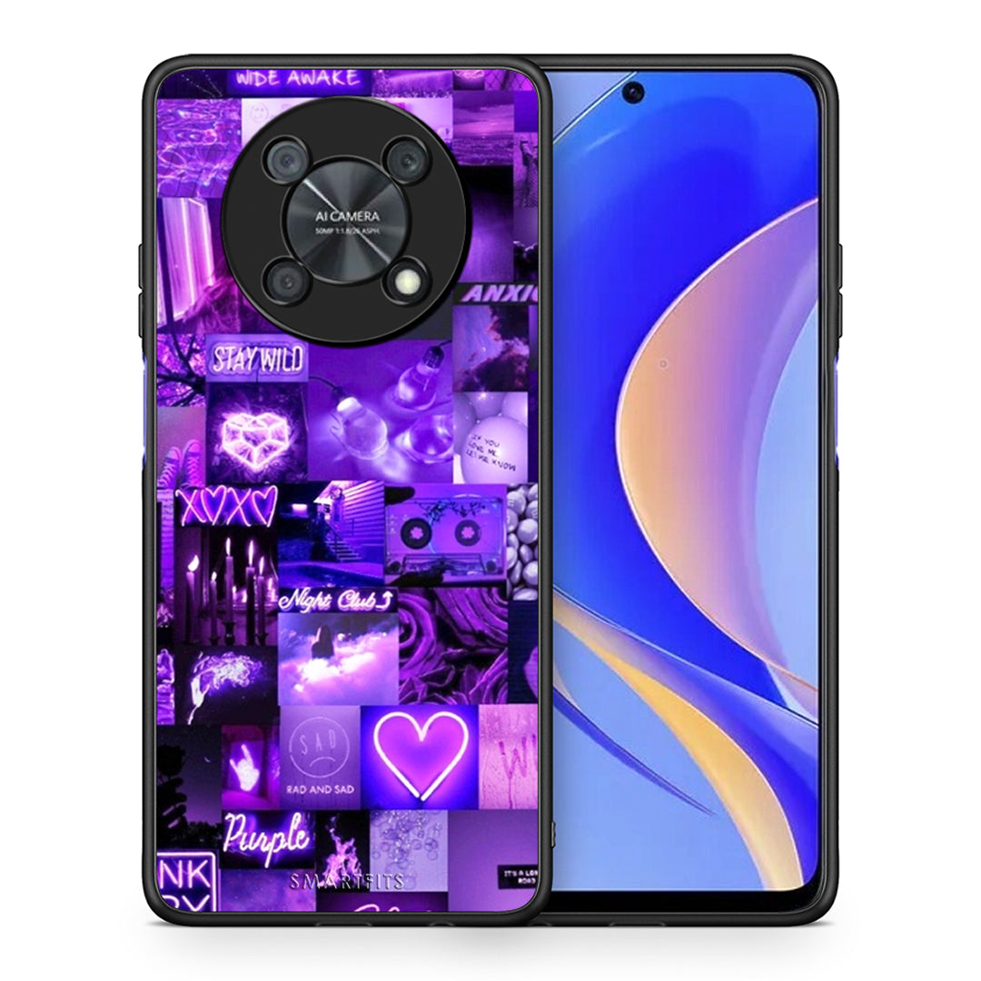 Θήκη Αγίου Βαλεντίνου Huawei Nova Y90 Collage Stay Wild από τη Smartfits με σχέδιο στο πίσω μέρος και μαύρο περίβλημα | Huawei Nova Y90 Collage Stay Wild case with colorful back and black bezels