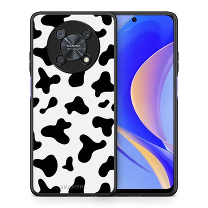 Θήκη Huawei Nova Y90 Cow Print από τη Smartfits με σχέδιο στο πίσω μέρος και μαύρο περίβλημα | Huawei Nova Y90 Cow Print case with colorful back and black bezels