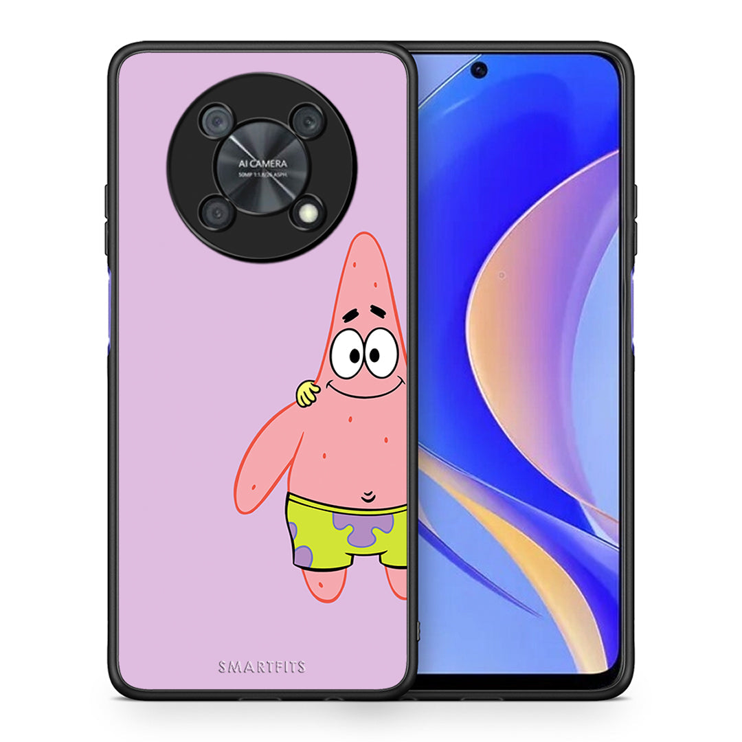 Θήκη Huawei Nova Y90 Friends Patrick από τη Smartfits με σχέδιο στο πίσω μέρος και μαύρο περίβλημα | Huawei Nova Y90 Friends Patrick case with colorful back and black bezels