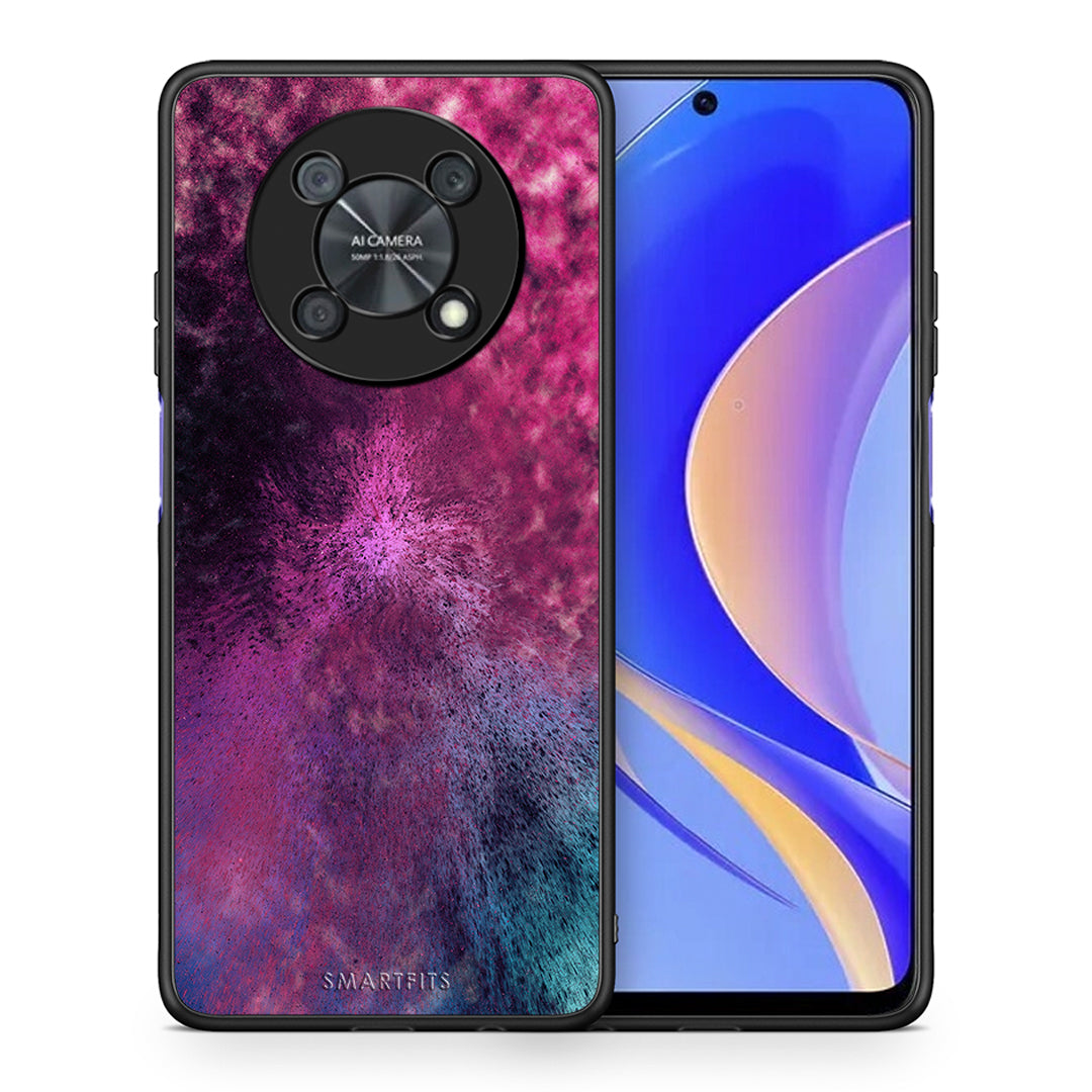 Θήκη Huawei Nova Y90 Aurora Galaxy από τη Smartfits με σχέδιο στο πίσω μέρος και μαύρο περίβλημα | Huawei Nova Y90 Aurora Galaxy case with colorful back and black bezels