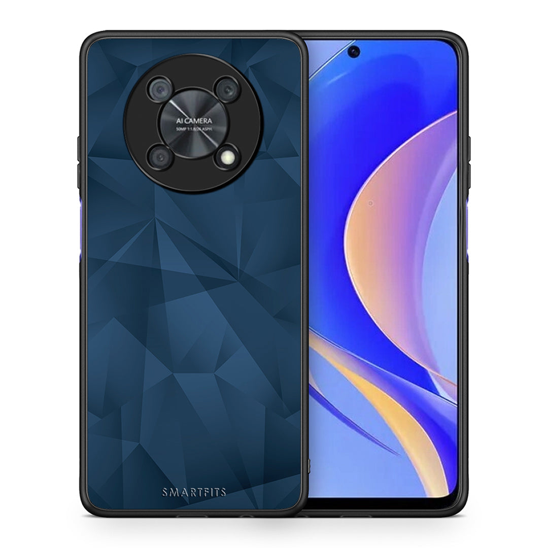 Θήκη Huawei Nova Y90 Blue Abstract Geometric από τη Smartfits με σχέδιο στο πίσω μέρος και μαύρο περίβλημα | Huawei Nova Y90 Blue Abstract Geometric case with colorful back and black bezels