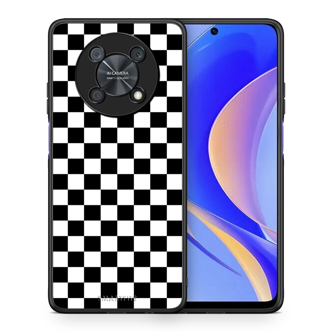 Θήκη Huawei Nova Y90 Squares Geometric από τη Smartfits με σχέδιο στο πίσω μέρος και μαύρο περίβλημα | Huawei Nova Y90 Squares Geometric case with colorful back and black bezels