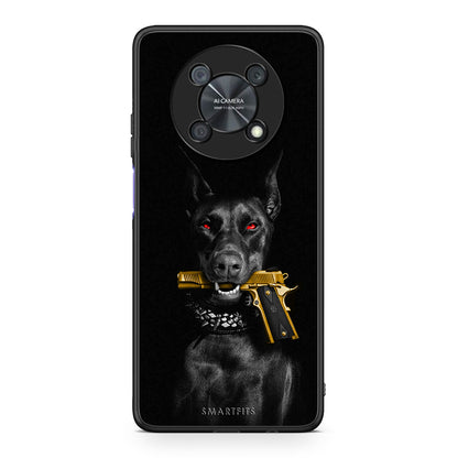 Huawei Nova Y90 Golden Gun Θήκη Αγίου Βαλεντίνου από τη Smartfits με σχέδιο στο πίσω μέρος και μαύρο περίβλημα | Smartphone case with colorful back and black bezels by Smartfits