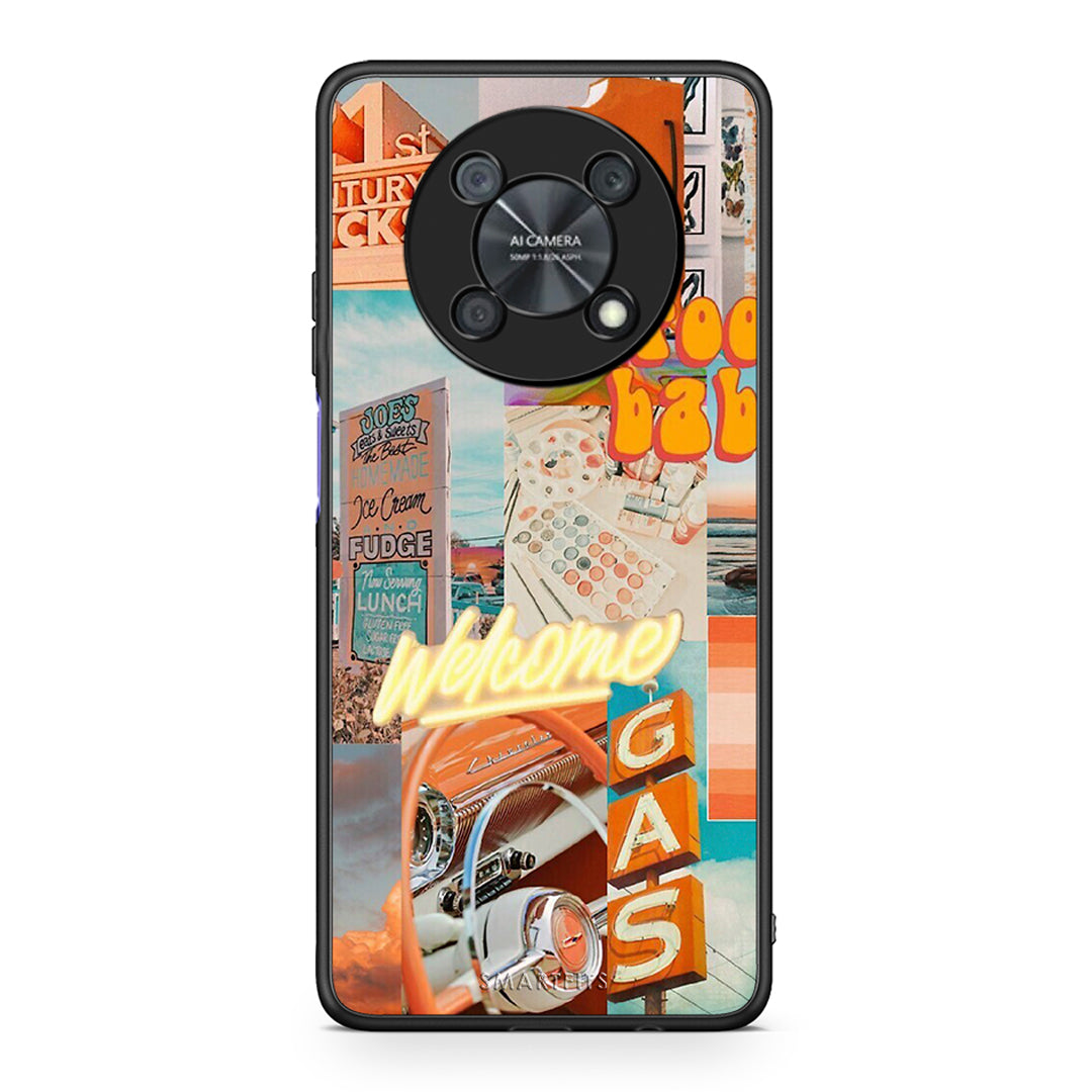 Huawei Nova Y90 Groovy Babe Θήκη Αγίου Βαλεντίνου από τη Smartfits με σχέδιο στο πίσω μέρος και μαύρο περίβλημα | Smartphone case with colorful back and black bezels by Smartfits