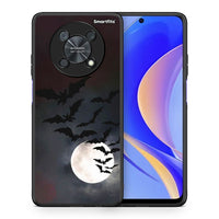 Thumbnail for Θήκη Huawei Nova Y90 Halloween Bat Night από τη Smartfits με σχέδιο στο πίσω μέρος και μαύρο περίβλημα | Huawei Nova Y90 Halloween Bat Night case with colorful back and black bezels