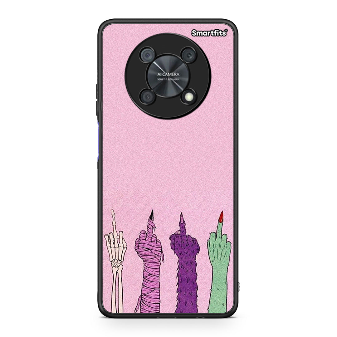 Huawei Nova Y90 Halloween Be A Lady θήκη από τη Smartfits με σχέδιο στο πίσω μέρος και μαύρο περίβλημα | Smartphone case with colorful back and black bezels by Smartfits
