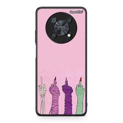 Huawei Nova Y90 Halloween Be A Lady θήκη από τη Smartfits με σχέδιο στο πίσω μέρος και μαύρο περίβλημα | Smartphone case with colorful back and black bezels by Smartfits
