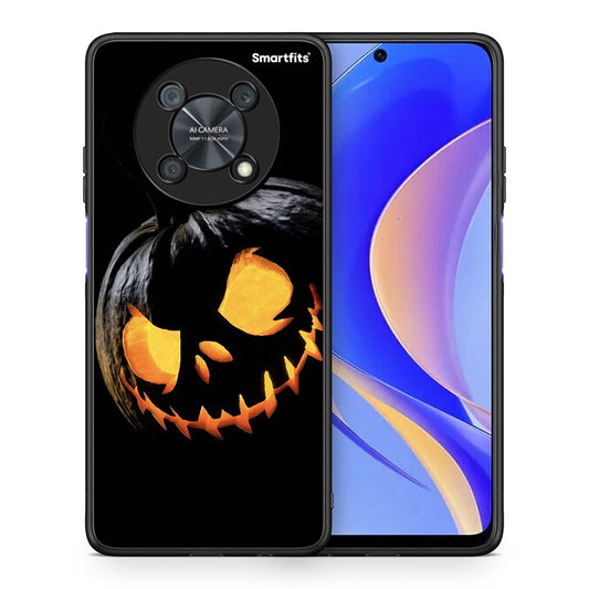 Θήκη Huawei Nova Y90 Halloween Scary Pumpkin από τη Smartfits με σχέδιο στο πίσω μέρος και μαύρο περίβλημα | Huawei Nova Y90 Halloween Scary Pumpkin case with colorful back and black bezels
