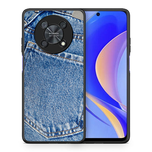 Θήκη Huawei Nova Y90 Jeans Pocket από τη Smartfits με σχέδιο στο πίσω μέρος και μαύρο περίβλημα | Huawei Nova Y90 Jeans Pocket case with colorful back and black bezels