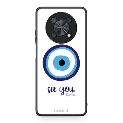 Huawei Nova Y90 Karma Says θήκη από τη Smartfits με σχέδιο στο πίσω μέρος και μαύρο περίβλημα | Smartphone case with colorful back and black bezels by Smartfits