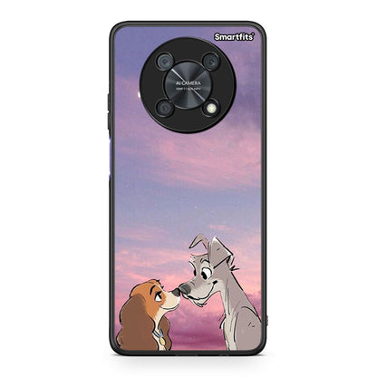 Huawei Nova Y90 Lady And Tramp θήκη από τη Smartfits με σχέδιο στο πίσω μέρος και μαύρο περίβλημα | Smartphone case with colorful back and black bezels by Smartfits
