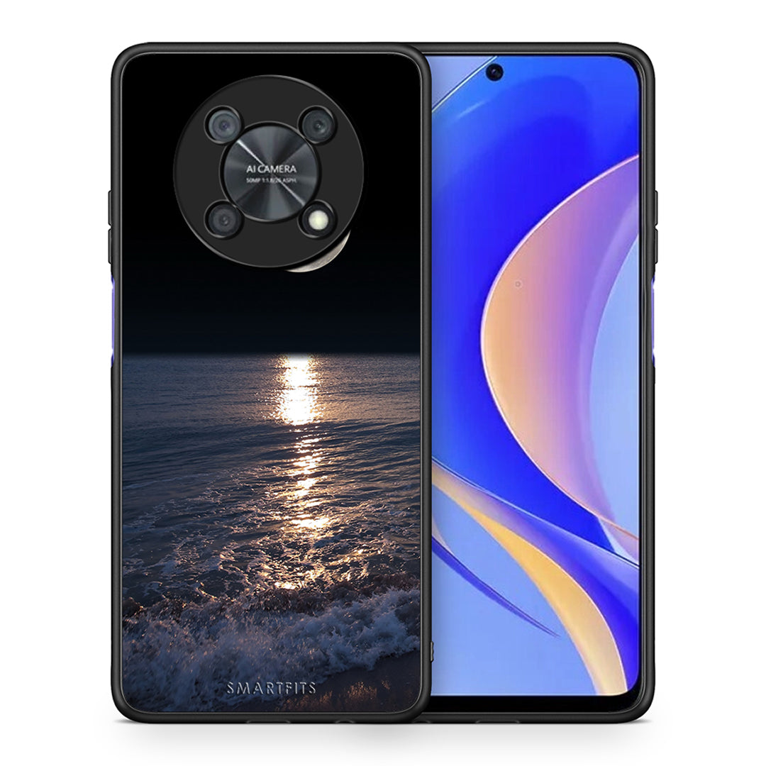 Θήκη Huawei Nova Y90 Moon Landscape από τη Smartfits με σχέδιο στο πίσω μέρος και μαύρο περίβλημα | Huawei Nova Y90 Moon Landscape case with colorful back and black bezels