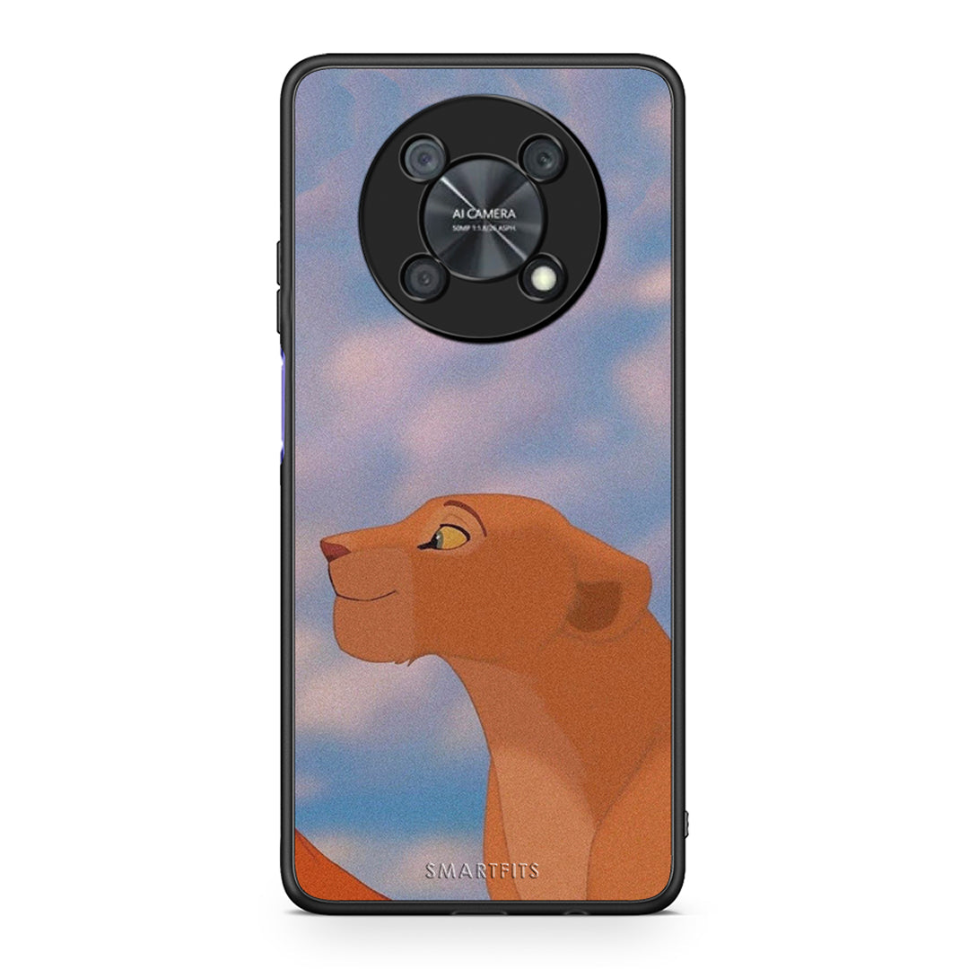 Huawei Nova Y90 Lion Love 2 Θήκη Αγίου Βαλεντίνου από τη Smartfits με σχέδιο στο πίσω μέρος και μαύρο περίβλημα | Smartphone case with colorful back and black bezels by Smartfits