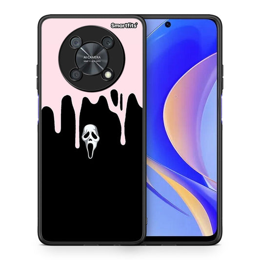 Θήκη Huawei Nova Y90 Melting Halloween Mask από τη Smartfits με σχέδιο στο πίσω μέρος και μαύρο περίβλημα | Huawei Nova Y90 Melting Halloween Mask case with colorful back and black bezels