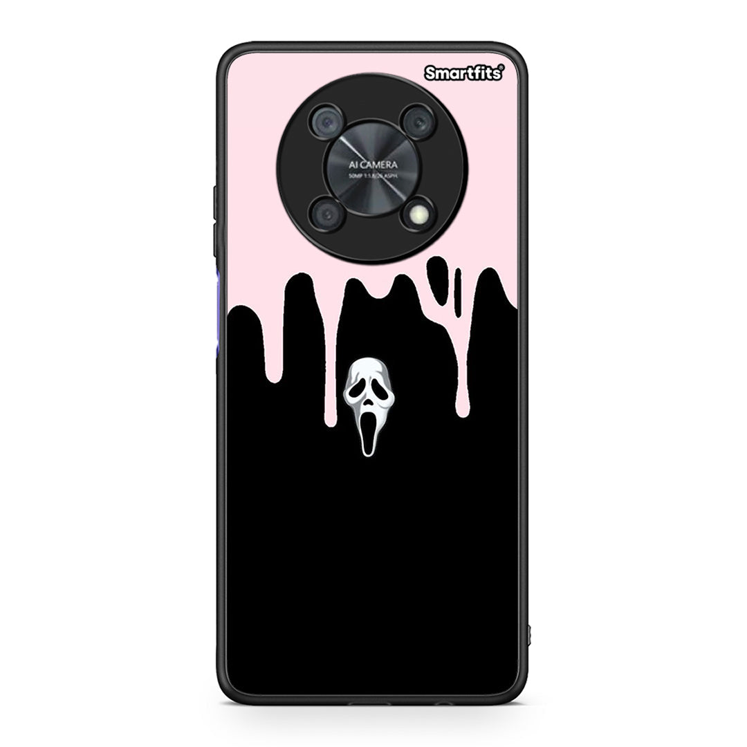 Huawei Nova Y90 Melting Halloween Mask θήκη από τη Smartfits με σχέδιο στο πίσω μέρος και μαύρο περίβλημα | Smartphone case with colorful back and black bezels by Smartfits