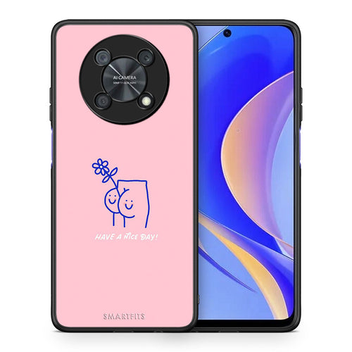 Θήκη Huawei Nova Y90 Nice Day από τη Smartfits με σχέδιο στο πίσω μέρος και μαύρο περίβλημα | Huawei Nova Y90 Nice Day case with colorful back and black bezels