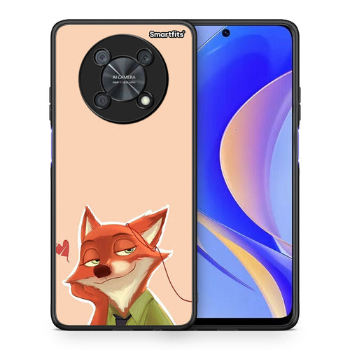 Θήκη Huawei Nova Y90 Nick Wilde And Judy Hopps Love 1 από τη Smartfits με σχέδιο στο πίσω μέρος και μαύρο περίβλημα | Huawei Nova Y90 Nick Wilde And Judy Hopps Love 1 case with colorful back and black bezels