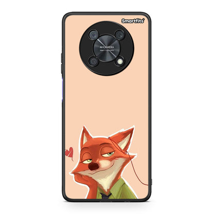 Huawei Nova Y90 Nick Wilde And Judy Hopps Love 1 θήκη από τη Smartfits με σχέδιο στο πίσω μέρος και μαύρο περίβλημα | Smartphone case with colorful back and black bezels by Smartfits