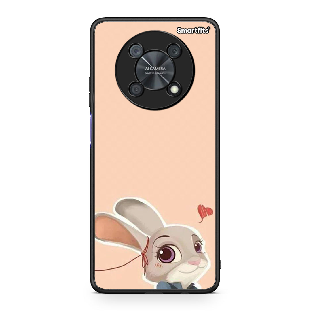 Huawei Nova Y90 Nick Wilde And Judy Hopps Love 2 θήκη από τη Smartfits με σχέδιο στο πίσω μέρος και μαύρο περίβλημα | Smartphone case with colorful back and black bezels by Smartfits