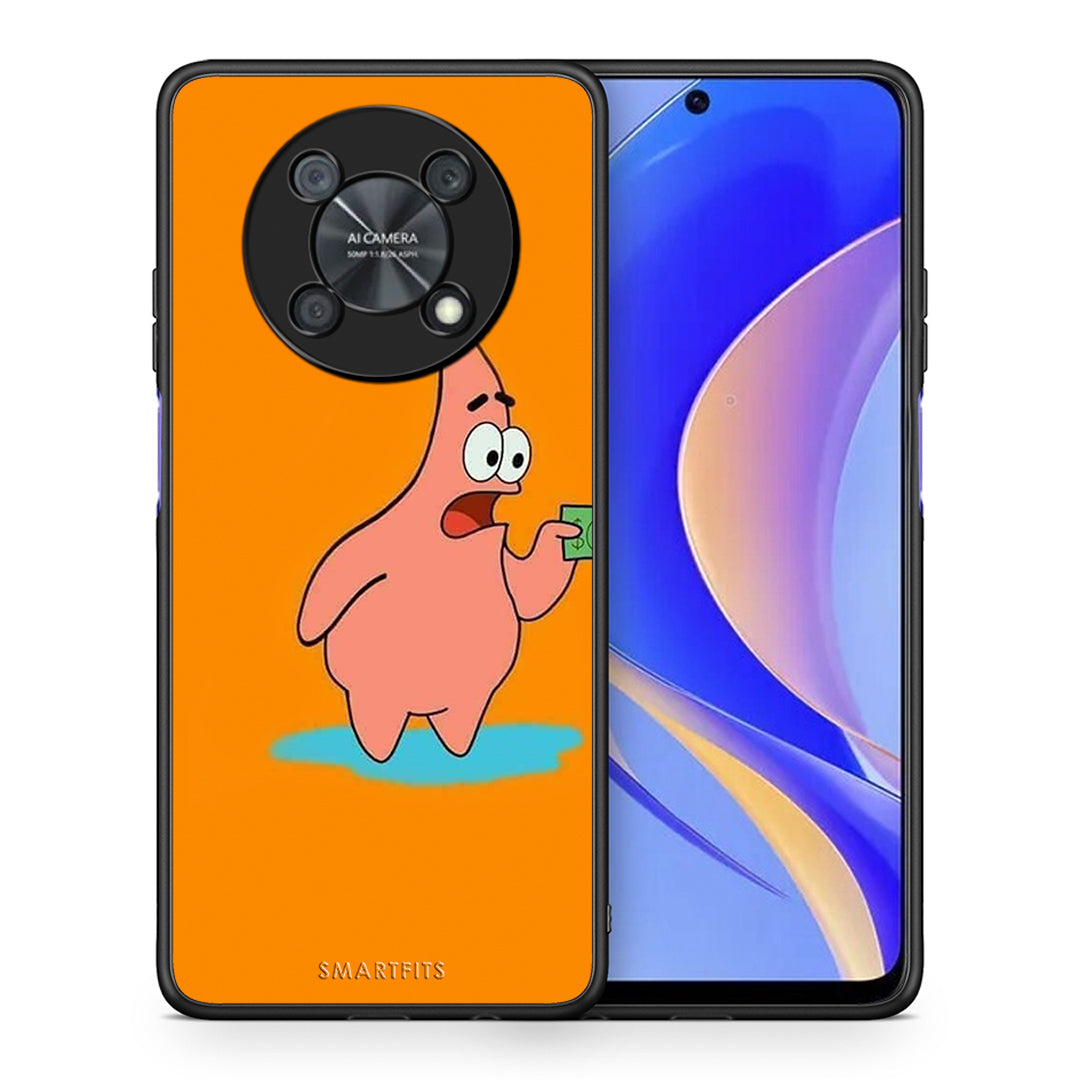 Θήκη Αγίου Βαλεντίνου Huawei Nova Y90 No Money 1 από τη Smartfits με σχέδιο στο πίσω μέρος και μαύρο περίβλημα | Huawei Nova Y90 No Money 1 case with colorful back and black bezels