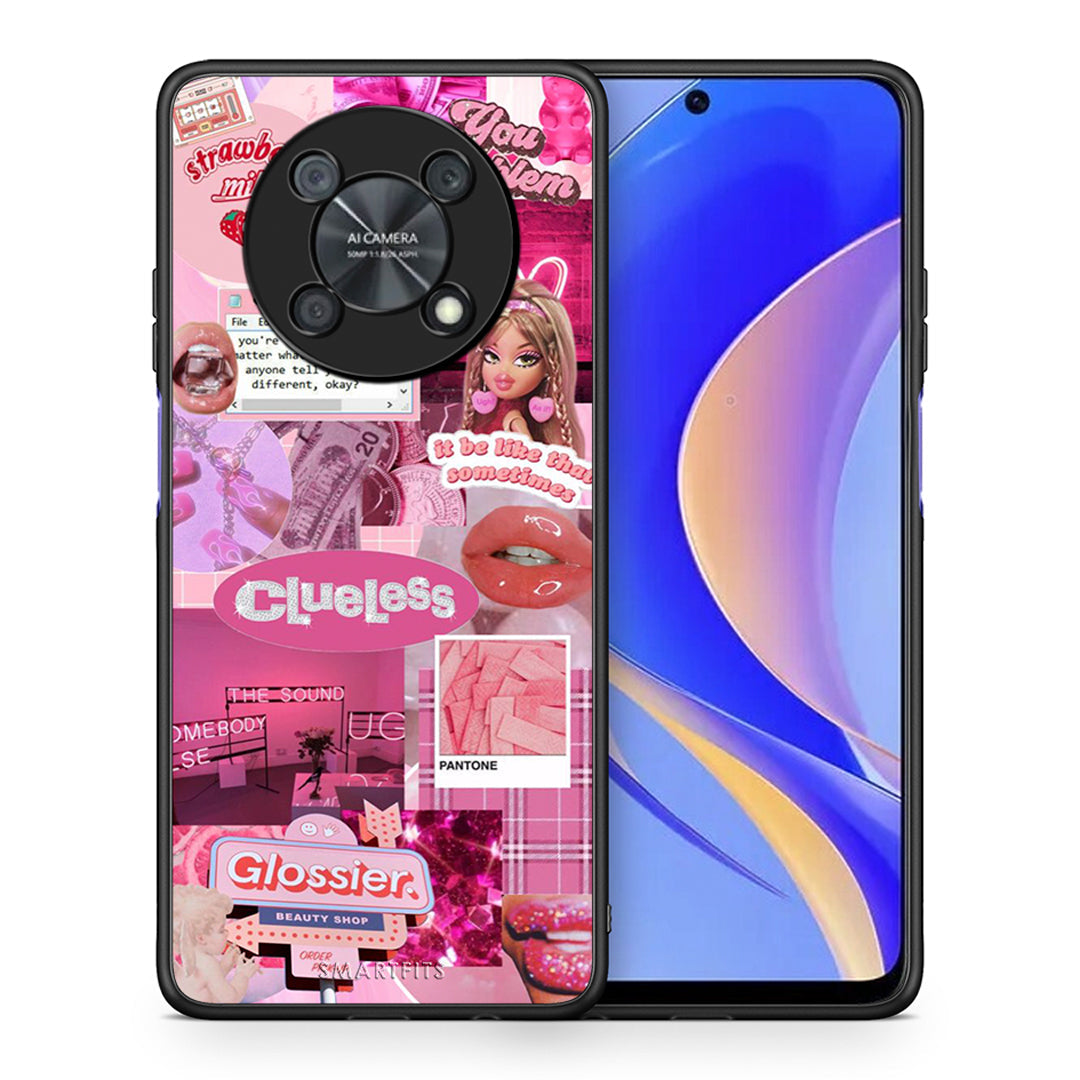 Θήκη Αγίου Βαλεντίνου Huawei Nova Y90 Pink Love από τη Smartfits με σχέδιο στο πίσω μέρος και μαύρο περίβλημα | Huawei Nova Y90 Pink Love case with colorful back and black bezels