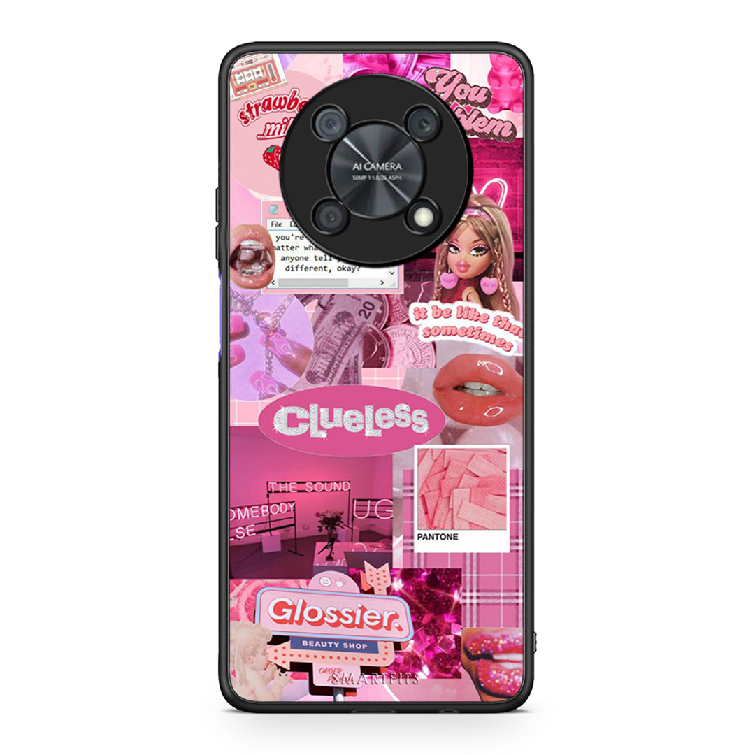Huawei Nova Y90 Pink Love Θήκη Αγίου Βαλεντίνου από τη Smartfits με σχέδιο στο πίσω μέρος και μαύρο περίβλημα | Smartphone case with colorful back and black bezels by Smartfits