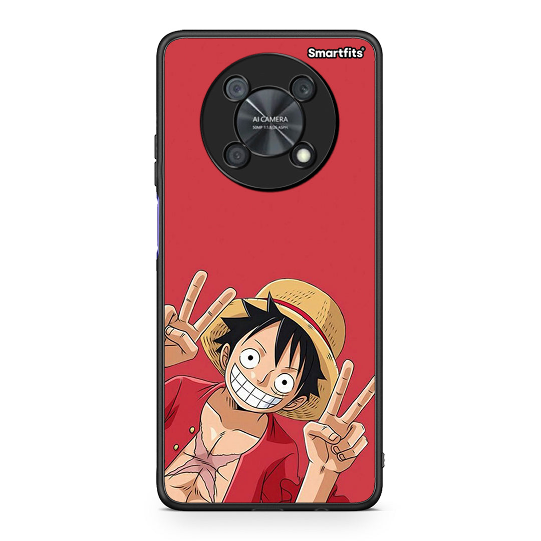 Huawei Nova Y90 Pirate Luffy θήκη από τη Smartfits με σχέδιο στο πίσω μέρος και μαύρο περίβλημα | Smartphone case with colorful back and black bezels by Smartfits