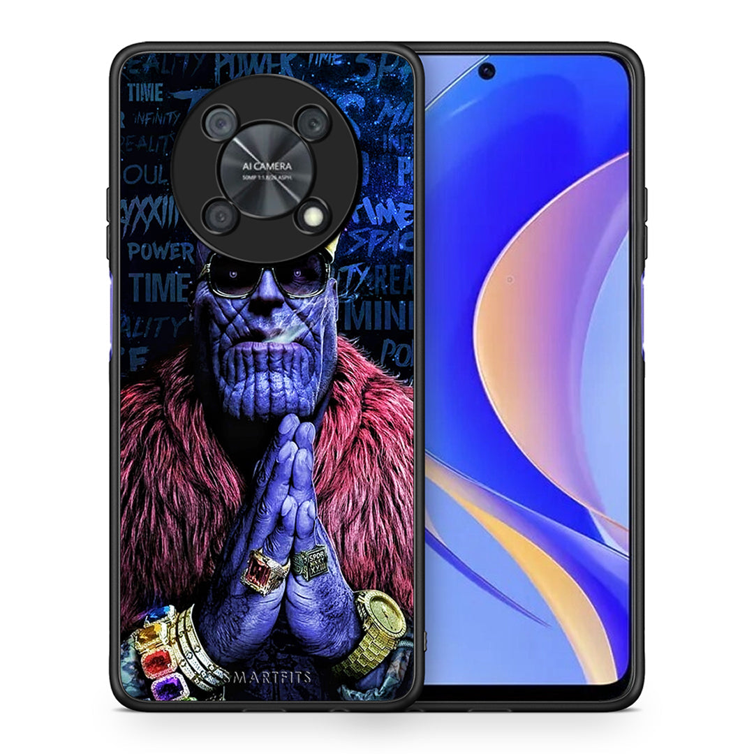 Θήκη Huawei Nova Y90 Thanos PopArt από τη Smartfits με σχέδιο στο πίσω μέρος και μαύρο περίβλημα | Huawei Nova Y90 Thanos PopArt case with colorful back and black bezels