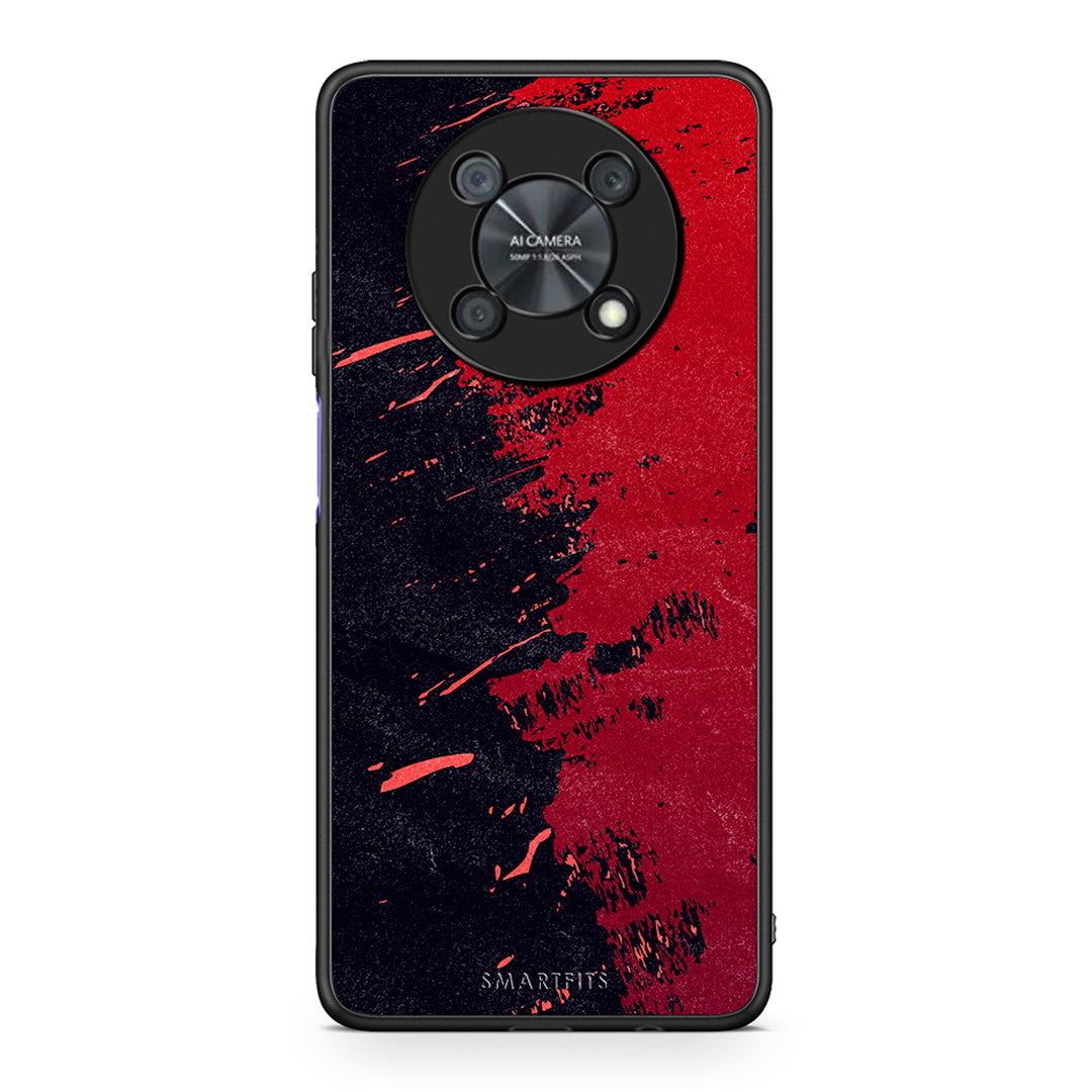 Huawei Nova Y90 Red Paint Θήκη Αγίου Βαλεντίνου από τη Smartfits με σχέδιο στο πίσω μέρος και μαύρο περίβλημα | Smartphone case with colorful back and black bezels by Smartfits