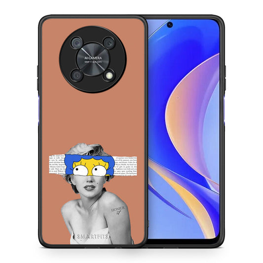 Θήκη Huawei Nova Y90 Sim Merilyn από τη Smartfits με σχέδιο στο πίσω μέρος και μαύρο περίβλημα | Huawei Nova Y90 Sim Merilyn case with colorful back and black bezels