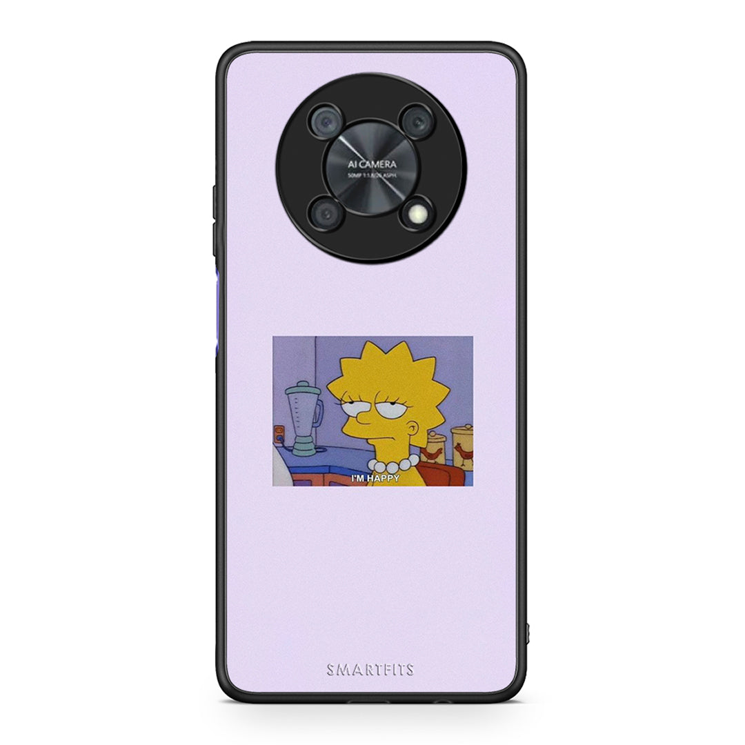 Huawei Nova Y90 So Happy θήκη από τη Smartfits με σχέδιο στο πίσω μέρος και μαύρο περίβλημα | Smartphone case with colorful back and black bezels by Smartfits