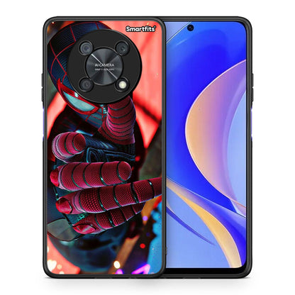 Θήκη Huawei Nova Y90 Spider Hand από τη Smartfits με σχέδιο στο πίσω μέρος και μαύρο περίβλημα | Huawei Nova Y90 Spider Hand case with colorful back and black bezels