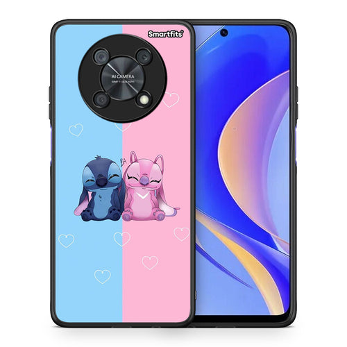 Θήκη Huawei Nova Y90 Stitch And Angel από τη Smartfits με σχέδιο στο πίσω μέρος και μαύρο περίβλημα | Huawei Nova Y90 Stitch And Angel case with colorful back and black bezels
