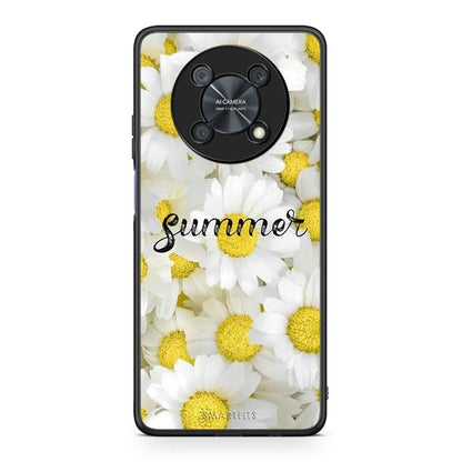 Huawei Nova Y90 Summer Daisies Θήκη από τη Smartfits με σχέδιο στο πίσω μέρος και μαύρο περίβλημα | Smartphone case with colorful back and black bezels by Smartfits