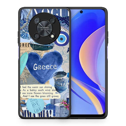 Θήκη Huawei Nova Y90 Summer In Greece από τη Smartfits με σχέδιο στο πίσω μέρος και μαύρο περίβλημα | Huawei Nova Y90 Summer In Greece case with colorful back and black bezels