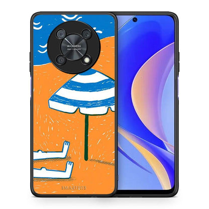 Θήκη Huawei Nova Y90 Summering από τη Smartfits με σχέδιο στο πίσω μέρος και μαύρο περίβλημα | Huawei Nova Y90 Summering case with colorful back and black bezels