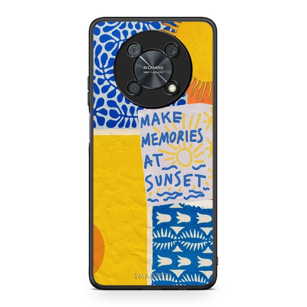 Huawei Nova Y90 Sunset Memories Θήκη από τη Smartfits με σχέδιο στο πίσω μέρος και μαύρο περίβλημα | Smartphone case with colorful back and black bezels by Smartfits